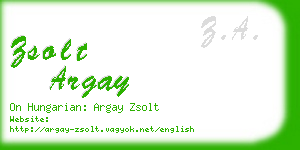 zsolt argay business card